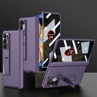 全城熱賣 - 適用於Honor Magic V2 GKK 殼膜一體防窺磁吸摺疊轉軸全包手機殼（紫色）