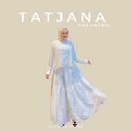 KATUN Ayasha - Plain Broderie Skirt Tiered line and Tiereda | Fully Lined Embroidered Cotton Skirt |