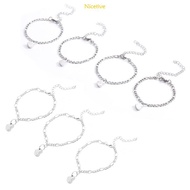 NICE 3 4Pcs Heart Bracelet Set Link Chain Bracelet for Best Friend Family Friendship