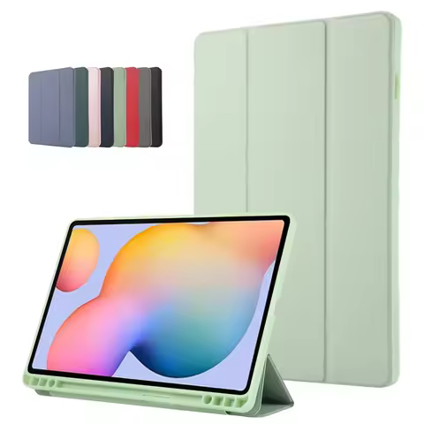 Funda For Samsung Tab S6 Lite Case 10.4" PU Leather TPU Back Fold Stand Tablet Coque For Galaxy Tab 