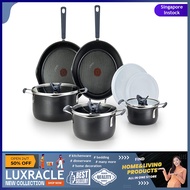 [sg stock] T-fal Tefal 10pcs All-in-One Dishwasher Safe Cookware Set Fry pan Saucepan saute Dutch oven frying