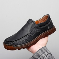 Genuine Genuine Leather Casual Leather Shoes Plus Fat Big Toe Men's Shoes Extra Wide Version Fat Guy