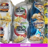 PACK OF 4: Assorted Snacks ( Karaoke , Yumshot, Mabuhay, Popsy) 12 pcs per pack!! Batang 90s Snack!!