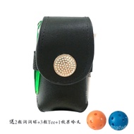 YQ63 Golf Small Waist Bag Cowhide Mini Golf BagGOLFAccessories Mini Small Lether Bag BallTeePutting green fork2Color