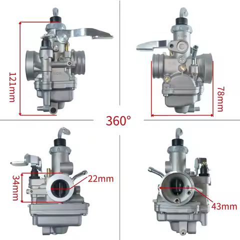 Motorcycle Carburetor For Bajaj Discover 125 BS4 2005-2012 Curved Beach Bike Curved Beam Car Modific