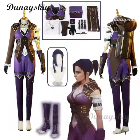 Arcane: Caitlyn Game Cosplay Costume Arcane Caitlyn Cosplay Caitlyn Wig The Sheriff Of Piltover Cait