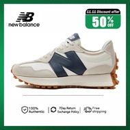 100% Original New Balance NB 327 KB Series Sneakers White/Navy Blue Shoe Mens Sports Shoes