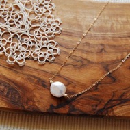 小圓keshi珍珠項鍊14kgf