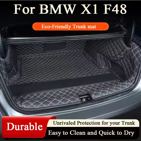 Leather Car Trunk Mat For BMW X1 F48 2019-2022 Trunk Boot Mat X1 Liner Pad BMW sDrive20i Carpet Tail