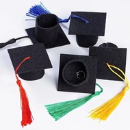 NEW 5pcs / 10pcs Mini Graduation Hat Bachelor Mortar Board Doctoral Cap Convocation Hat Graduasi Top
