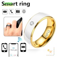 MESHOP NFC Smart Ring, Magic Wear Wearable Connect Finger Digital Ring, Creative Stainless Steel Wat