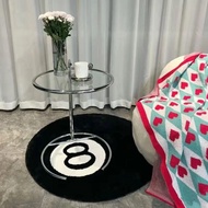 Black 8-Ball Rug – Soft, Skin-Friendly, Anti-Slip Carpet for Home Decor