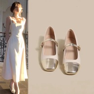 mary jane heels mary jane shoes Mary Jane Shoes - Spring Summer Color-Blocking Leather Flats for Wom