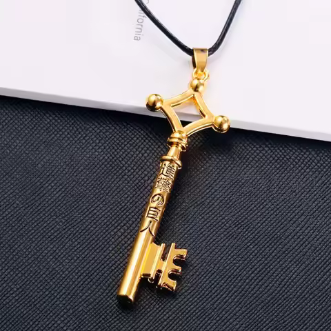 Attack on Titan Eren Key Necklace Shingeki No Kyojin Vintage Retro Anime Pendant Jewelry for Men Cos