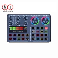 Live Sound Card Professional Gaming Sound Card Sound Mixer for Karaoke Broadcast KTV Singing Live