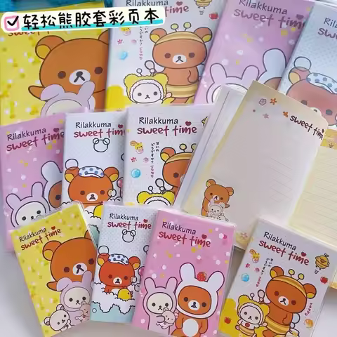 Rilakkuma Notebooks New Anime Relax Bear Kids Planner Journal Student School Notepad Writing Book Of