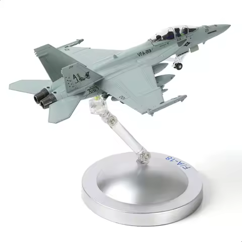 NUOTIE 1/100 F/A-18 Super Hornet US Navy VFA-213 Black Lions Diecast Aircraft with Display Stand Col