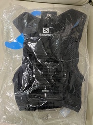 Salomon C15680 unisex’s active skin 4 set with flasks black (size L) 男女裝戶外運動用越野跑用背心連軟水樽