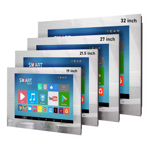 Smart Mirror TV Waterproof Bathroom TV 19 21.5 27 32 inch Android WiFi Magic Mirror Television LED S