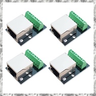 [D E O K] 4PCS RJ45 Ethernet Female Socket Connector Breakout Board,2.54mm Connector Board Shielded 