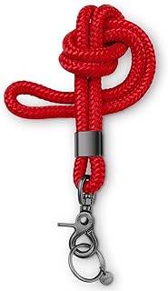 [Test Very Good, Note 1.1] Key Ring with Lanyard for Key Rings with Carabiner as Card Holder, German