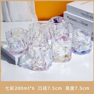 Chanchi Ly whisky cốc rượu cốc xoắn Uống trong suốt đầy màu sắc Bộ tách Bộ đồ dùng gia đình của cốc