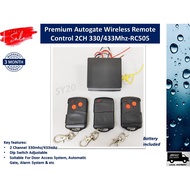 Premium Autogate Door Wireless Remote Control - 2 Channel 330mhz/433mhz Dip Switch Code Type (RC505)