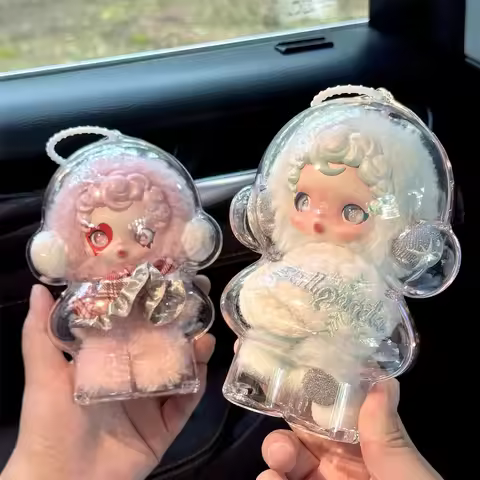 Transparent Protective Case Portable Organizer Box Protective Cover for Skull Panda Winter Movement 