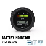Digital Lcd Hour Meter with led battery indicator Gauge 12V 24V 36V 48V 72V
