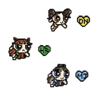 NEWJEANS The powerpuff girls x NJ metal pin badge accessories K-POP COLLECTIONS