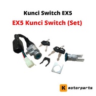MAIN SWITCH EX5 SET WITH SEAT LOCK (1SET) FRONT AND BACK WITH 4 KEY
