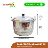 DAKONTASIK - PANCI KUKUS DANDANG SET / LANGSENG SET ALAT KUKUS ALUMUNIUM HALCO NO 30