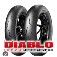 TYRE PIRELLI DIABLO ROSSO SCOOTER SC SIZE:120/70R15 AND 140/70R14.(SOFT COMPOUND)