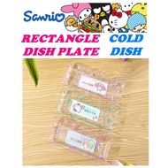 SANRIO REC DISH PLATE*PET FREE*BPA FREE*ABS MATERIAL*DISH*TIBITS*CHOCOLATE*FOOD*HELLO KITTY*MELODY*L