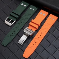 20mm 21mm 22mm Nature Soft Fluororubber FKM Rubber Watchband For IWC Strap Big Pilot Portofino TOP G