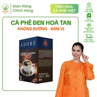 Cà Phê Đen Hoà Tan ADORÉ 1890 Cà Phê Đen Không Đường Đậm Vị Giúp Tỉnh Táo Hộp 100 Gói (100 Gói x 2g)