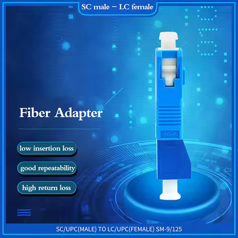 Optical Fiber Conversion Connector SC Male To LC Female Single Mode Fiber Optic Hybrid Optical Adapt