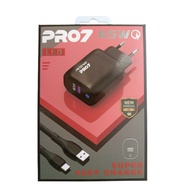 USB Charger AdapterPRO7 Bonus Type C Cable Micro Fast Charging/ model ADC-PD004 PRO777