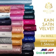 Original Kain Satin Velvet Per Roll X 150 Cm Lebar Premium By Roberto