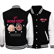 Rose Bruno Mars APT Graphic Baseball Uniform Jacket Rose Rosie Album Merch Hoodie Sweatshirts Hoodie