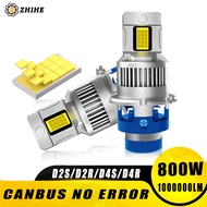 D2S LED Car Headlight Bulb HID D4S D2R D4R Canbus Xenon Turbo Lamp Motorcycle Lights Plug&Play 1:1 M