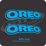 2pc Cutting Sticker OREO Viral Logo set Hologram Stiker Motor Putih Vixion PCX Aerox N MAX LEXI ADV