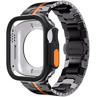 เคส TPU สำหรับ Apple Watch Band Series 11 10 46mm 42mm สายนาฬิกา เคส Stainless Steel Wristband Prote