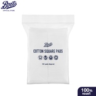 Boots Cotton Square Pads 100 Pads บู๊ทส์ คอทเทิน สแควร์ แพดส์ 100 แผ่น (สำลีแผ่น)