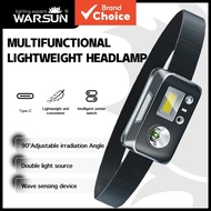 WARSUN SG01  LED ,,  WARSUN SG01 Lampu Kepala Boleh Cas Sangat Terang LED Penderia Gerakan Lampu Kep