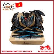 [100% ORIGINAL ] COVERSET MAGIC BOY Y15ZR V2 MKV MX KING BLACK SKY BLUE HITAM BIRU VIETNAM