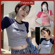 【Felynn.My】Women's Korean T5 Fashion Short Slim Fit Short Sleeve T-Shirt Crop top 102