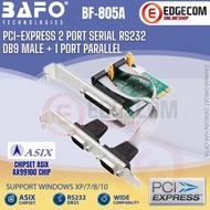 PCIE PCI EXPRESS I/O Card 2 Series DB9 + 1 Parallel DB25 Chipset ASIX with Power Supply BF-805A BAFO