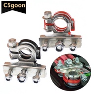 C5GOON 2Pcs Car 12V 3-way Battery Terminals Connector Negative & Positive Cable Clamps Efficient Lin