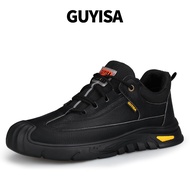 GUYISA  safety shoes men's waterproof comfortable black  workshoe